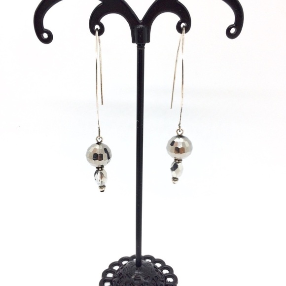 3/$30 DONNA DRESSLER STERLING SILVER EARRINGS EAR WIRE DISCO BALL - Picture 7 of 10